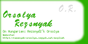 orsolya rezsnyak business card